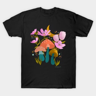 Mushrooms and Flowers T-Shirt